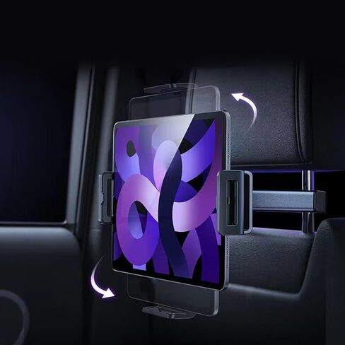 Flexible Car Headrest Tablet Mount Holder Seat Back Tablet Holder 360° Rotate for Tablets Headrest Bracket in Saudi Arabia