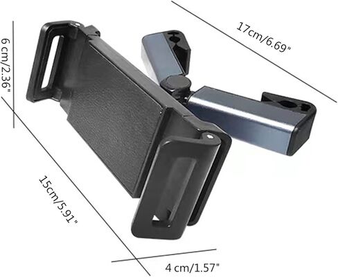 Flexible Car Headrest Tablet Mount Holder Seat Back Tablet Holder 360° Rotate for Tablets Headrest Bracket in Saudi Arabia