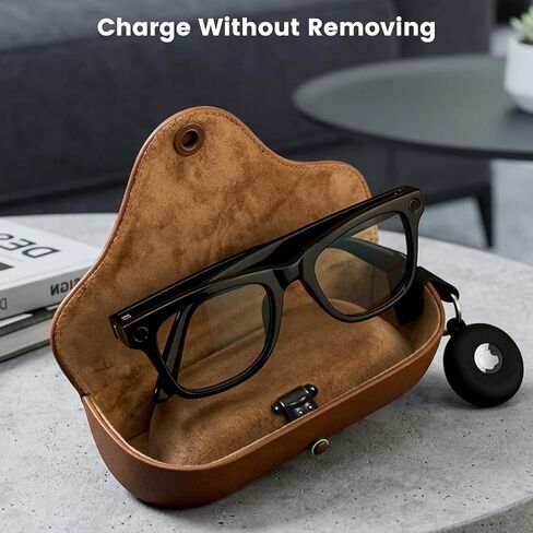 متوافق مع Apple AirTag لحافظة النظارات الذكية Ray-Ban Meta، حامل لاصق مخفي، متتبع مضاد لفقدان النظارات وحافظة النظارات الشمسية in Kuwait