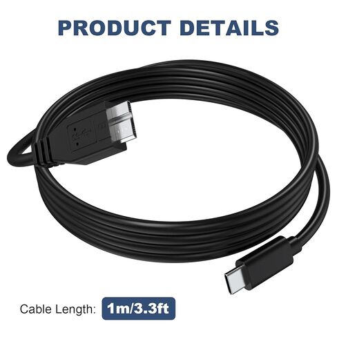 Sqrmekoko UC-E14 USB-C to Micro B USB 3.0 Camera Cable for Nikon D850 D810 D800 D800E D800A D5 D500 & Canon EOS 5D Mark IV 5DS 5DSR 7D Mark II 1DX II, 5Gbps Data Transfer & Fast Charging Cord, 3.3FT in Saudi Arabia
