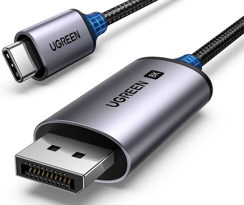 كابل UGREEN USB C إلى DisplayPort 1.4 8K@60 هرتز 4K@240 هرتز Thunderbolt أحادي الاتجاه إلى DisplayPort حزمة سلك مع كابل USB C إلى HDMI مع محول شحن سريع 140 وات PD 8K@60 هرتز in Kuwait