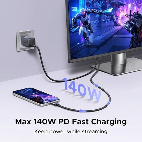 كابل UGREEN USB C إلى DisplayPort 1.4 8K@60 هرتز 4K@240 هرتز Thunderbolt أحادي الاتجاه إلى DisplayPort حزمة سلك مع كابل USB C إلى HDMI مع محول شحن سريع 140 وات PD 8K@60 هرتز in Kuwait