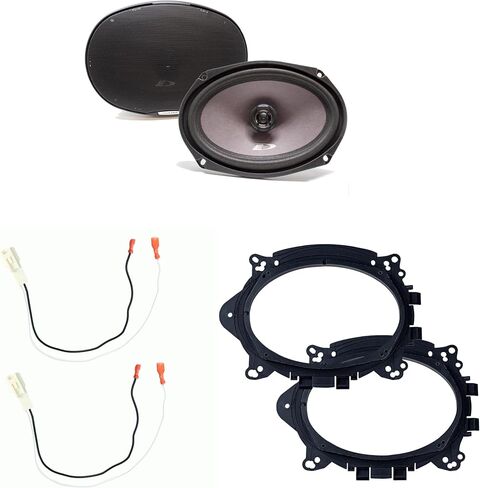 مكبرات صوت Alpine مقاس 6 × 9 بوصة لمجموعة ترقية Toyota Corolla 2014-2019 - زوج من سلسلة SXE مع محولات وحزام، ومكبر صوت خلفي للسيارة SXE-6926S in Saudi Arabia