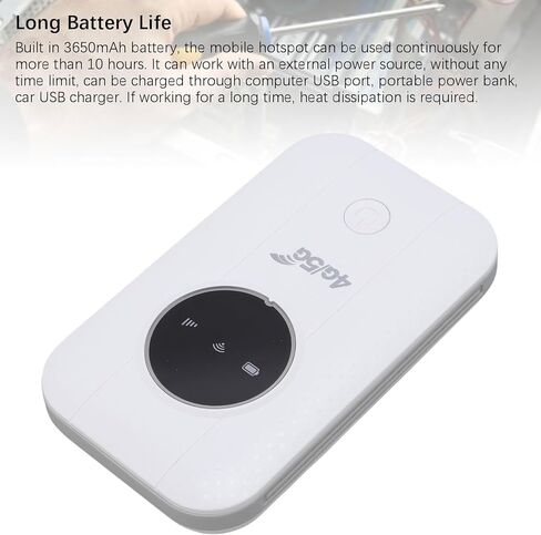 4G 5G Portable WiFi Hotspot,300Mbps High Speed Mobile Router with SIM Card Slot,4G LTE USB Modem Supports 10 Connected Devices for Travel in Saudi Arabia