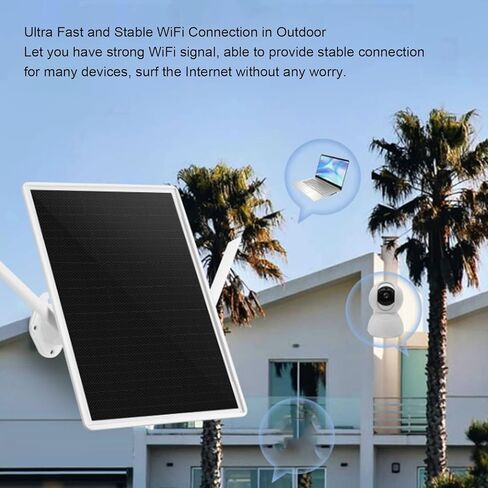 جهاز توجيه مودم يعمل بالطاقة الشمسية 4G LTE ومودم WiFi6 خارجي ولوحة شمسية بقدرة 15 وات وبطارية 20000 مللي أمبير في الساعة لأوروبا in Kuwait