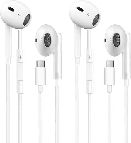 USB C Headphones for iPhone 17/16/15 Pro Max Plus Type C Earphones with Microphone & Remote Noise Cancelling,HiFi Stereo Wired Earbuds for iPad, Galaxy S23/S22/S21/S20 in Saudi Arabia