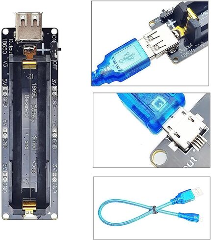 2 قطعة 1 فتحة 1865O V3 حامل البطارية وحدة شحن درع البطارية مع USB إلى كابل شحن MicroUSB in Kuwait