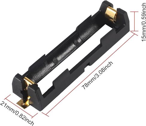 6 Pcs 18650 Battery Holders 1 Slot 18650 Battery Clip Holder Box Case for 18650 Battery Copper Contacts Battery Storage Case in Saudi Arabia