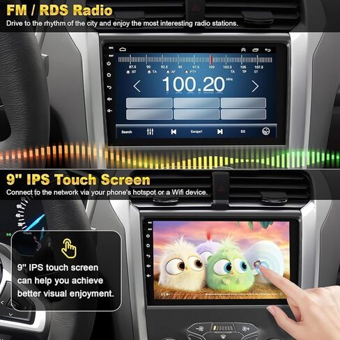 4+64G Car Stereo Android 13 for Ford 2013-2019 Fusion Mondeo, 9 Inch IPS Touch Screen Car Radio with Wireless Carplay/Android Auto,GPS, WiFi, Bluetooth,FM, Support DVR/DSP in Saudi Arabia
