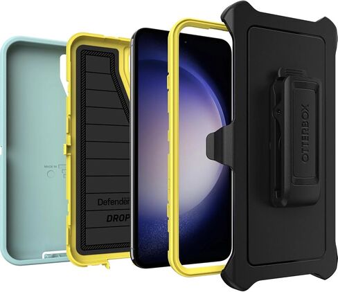 OtterBox Galaxy S23+ (فقط) - حافظة سلسلة Defender - أشرعة وشمس، قوية ومتينة - مع حماية للمنافذ - تشتمل على حامل بمشبك - حماية دفاعية ميكروبية - عبوة غير مخصصة للبيع بالتجزئة in Saudi Arabia