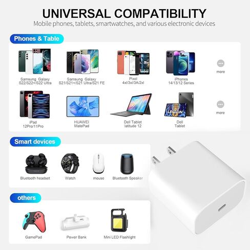 شاحن i Phone 17 16، شاحن من النوع c شحن سريع، محول طاقة USB مع كابلات شحن من c إلى c، كتلة شواحن حائط c لهاتف iPhone 17 16 15 in Kuwait