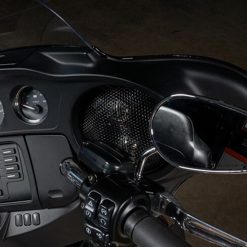 MB Quart 6.5" 3-Way Coaxial Speakers for 2014-2023 Harley Davidson Street & Ultra Glide with 1" Titanium Dome Tweeters & OEM Frame Design Installation in Saudi Arabia