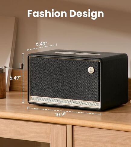 Edifier ES300 Tabletop Wireless Speaker, Hi-Res Audio Bluetooth 5.3 & 12H Long Playtime, Crystal Clear Sound Multiple Connectivity for Home Office Outdoor Desktop - Black (Renewed) in Saudi Arabia