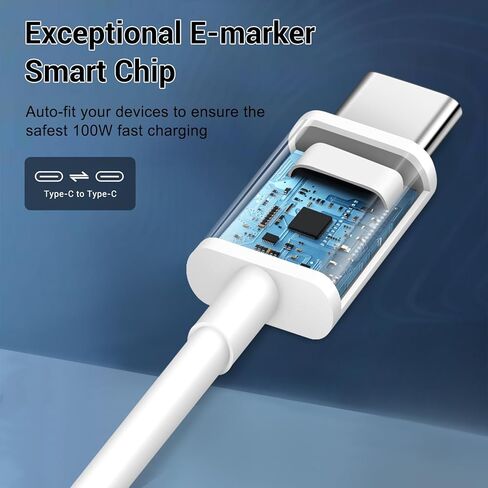 كابل شاحن iPhone 17 16 15 شحن سريع بطول 10 أقدام USB C مع كتلة منفذ مزدوج 20 وات - كابل شحن من النوع C متوافق مع iPhone 17/17 Pro/17 Pro Max/17 Air، 16/16e، 15، 3 حزم (أبيض) in Kuwait