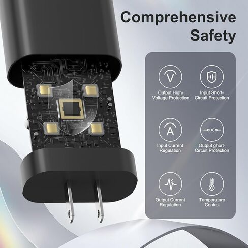 شاحن حائط سامسونج USB-C فائق السرعة - 4 محولات شاحن PD بقوة 25 وات مع كابل من النوع C (10 أقدام) لهاتف Samsung Galaxy S26 S25 S24 S23 S22 Ultra Plus S20 Note10 in Kuwait