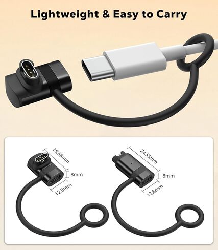 3Pack Type-C Garmin Watch Charger Adapter, Charging Cable Connector for Garmin Fenix 8/7/6/5, Vivoactive 6/5/4, Venu 4/3/2, Forerunner 970/570/965/265/255/165/55, Instinct, Epix, Black in Saudi Arabia