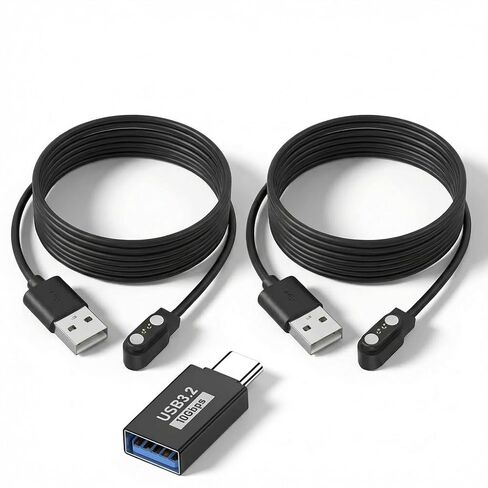 Universal Kids Smart Watch Charger, 2-Pin 7.62mm Magnetic USB Charging Cable [Model A + Model B, One Fit Only], Replacement Charger Cord Compatible with Cosmo JrTrack Kid’s Smartwatch in Saudi Arabia