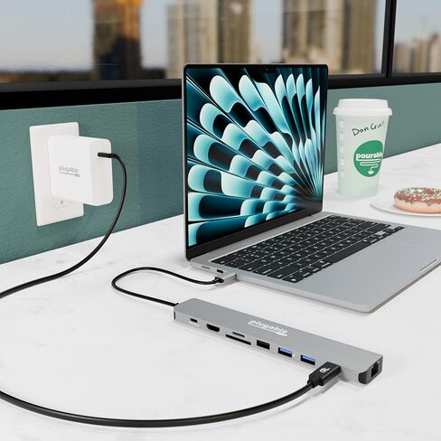 USB-C Power & Connectivity Bundle: Plugable 9-in-1 USB-C Hub + 140W GaN Charger + 240W USB4 Cable | 4K/8K Display, 10Gbps Data, Ethernet, 140W PD in Saudi Arabia