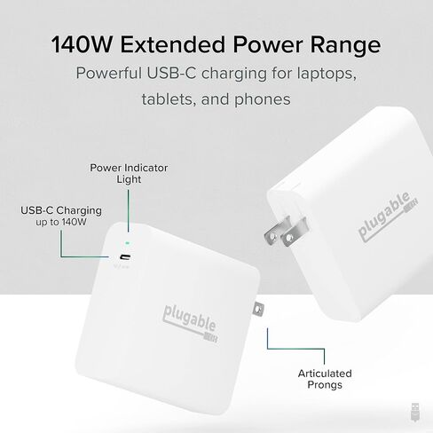 USB-C Power & Connectivity Bundle: Plugable 9-in-1 USB-C Hub + 140W GaN Charger + 240W USB4 Cable | 4K/8K Display, 10Gbps Data, Ethernet, 140W PD in Saudi Arabia