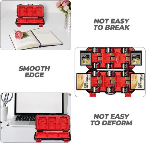 Balacoo Shock-Proof Memory Card Protective Case Holder for Secure Cards Portable Storage Box for Photographers and Travelers in Saudi Arabia