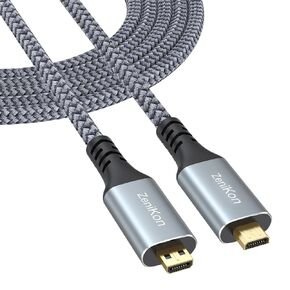 كابل Micro HDMI إلى Micro HDMI بطول 6 أقدام، كابل HDMI Micro إلى HDMI Micro مضفر 4K@60 هرتز، 2K@120 هرتز، 1080P، HDR، 18 جيجابت في الثانية، ثلاثي الأبعاد، ARC لـ Raspberry Pi 5/4، كاميرا، كاميرا فيديو، كمبيوتر لوحي، بطاقة التقاط الفيديو in Kuwait