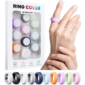 10 عبوات من غطاء حلقة السيليكون المتوافقة مع Oura Ring Gen 4 & Ring 3 Horizon/Heritage، واقي حلقة ذكية رفيعة للنساء والرجال، S لـ 4/5/6/7/8/9 in Kuwait