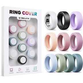 10 Pack Silicone Ring Covers Compatible with Oura Ring Gen 4 & Ring 3 Horizon/Heritage, Slim Protective Smart Ring Protectors in Morandi Colors for Women Men, S for 4/5/6/7/8/9 in Kuwait