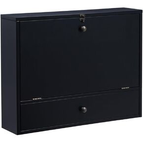 مكتب كمبيوتر محمول مثبت على الحائط من SEI Furniture - طراز عالمي، أسود in Kuwait