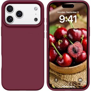 GUAGUA Compatible with iPhone 17 Pro Max Case 6.9 Inch Liquid Silicone Soft Gel Rubber Slim Thin Microfiber Lining Cushion Texture Cover Shockproof Protective Phone Case for iPhone 17 Pro Max, Yellow in Kuwait