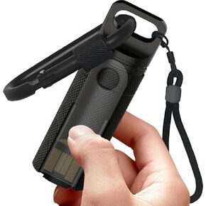 حقيبة حمل من سبائك الألومنيوم لجهاز Ledger Nano X/S/S Plus & YubiKey 5/5C NFC 5Ci، محمولة، مقاومة للماء، مقاومة للصدمات، أنبوب تخزين المحفظة الباردة المقاوم للحريق مع حلقة تسلق لحافظة التشفير ومحرك أقراص USB in Kuwait
