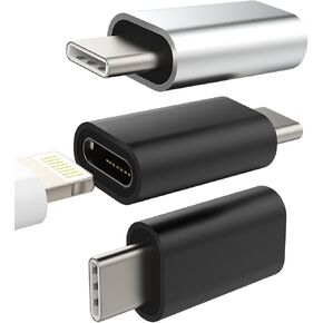 محول كابل شاحن USB C ذكر إلى Lightning أنثى (3 حزم) لجهاز iPhone15 Pro Max Plus لجهاز iPad 10، Air4، Mini، Pro 12.9 متوافق مع محول سلك شحن Samsung Galaxy S23 Z Flip Type C in Kuwait