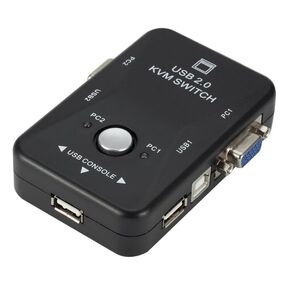 USB 2.0 KVM VGA Switcher، 2 Port USB Split Switch Box for Mouse Keyboard Monitor Computer in Kuwait