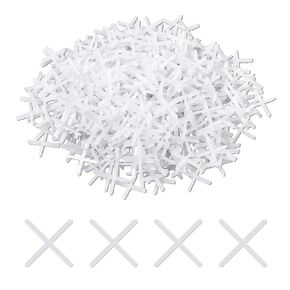 1/32 Inch Tile Spacers, 500 Pcs Cross Tile Leveling Clips Floor Wall Plastic Tiles Shim for Various Types of Ceramic Tiles Installation Leveling in Kuwait