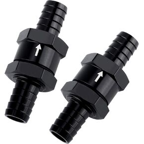 2 PCS 5/16 "صمام الفحص في اتجاه واحد ، و Non Return Check Valve-Inline ، وسبائك الألومنيوم ، أحد الصمامات للمياه ، والبنزين ، والديزل ، والزيت ، و E85 ، والغاز ، والهواء وغيرها من السائل ، متوافق مع معظم طرز السيارات (5/16") in Kuwait