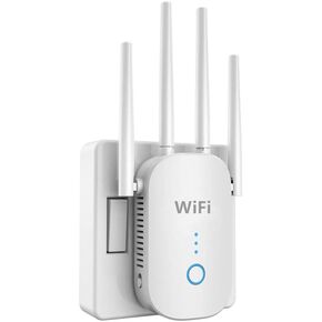 1200Mbps WiFi Range Extender Signal Booster, Covers up to 5000Sq.ft and 35 Devices, 2.4 & 5GHz Dual Band WiFi Repeater with Ethernet/LAN Port in Saudi Arabia