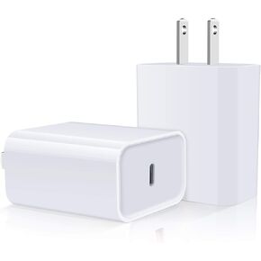 كتلة شاحن سريع iPhone 17e 16e، 2 حزمة محول طاقة USB C بقدرة 20 واط من النوع C شاحن جداري لهاتف iPhone 17/17 Pro/17 Pro Max/Air/16/16 Pro/16 Pro Max/16 Plus/15/14/13/12/11/Pro/Max/SE/XR/XS، Pixel 10a 9 Pro in Kuwait