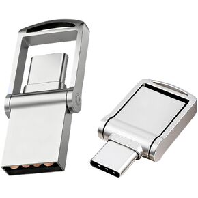 8GB Mini USB Flash Drive, USB C & USB A Dual Drive USB Stick, Thumb Drive with Rotatable Cover, External Storage Memory Stick for iPhone 17/16/15, Android, MacBook, iPad, Laptops, PCs and More in Saudi Arabia