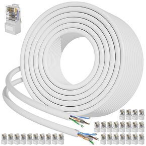 كابل إيثرنت Soibke Cat 6 بطول 200 قدم (10 RJ45)، خارجي وداخلي، كابل توصيل Cat 6، كابل إنترنت Cat6، كابل شبكة UTP، عالي التحمل 23AWG، متوافق مع أجهزة الكمبيوتر الشخصية والكمبيوتر المحمول وجهاز التوجيه in Kuwait
