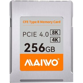 MAIWO 256GB CFE-Type B Memory Card, Up to 1700MB/s Read & 1600MB/s Write, Digital Memory Card for Photographers Videographers 8K RAW Video Capture, Compatible with Nikon Z6/Z6 II/Z7 II/Z9, Canon R3 in Kuwait