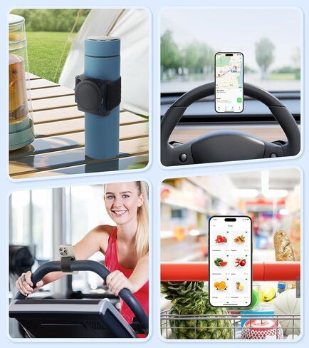 enGMOLPHY MagSafe-Compatible Phone Stand with Adjustable & Replaceable Band, Magnetic Gym Mount for iPhone 17/16/15/14/13 Series,Universal Gym, Stroller, Spin Bike, Treadmill & Outdoor Mount in Saudi Arabia