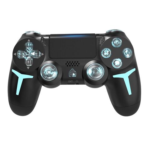 HTYURBS RGB Light Wireless Game Controller For PS4 PS3 Console Computer PC LED Bluetooth Gamepad 6-axis Gyroscope Dual Vibration(White) in Saudi Arabia