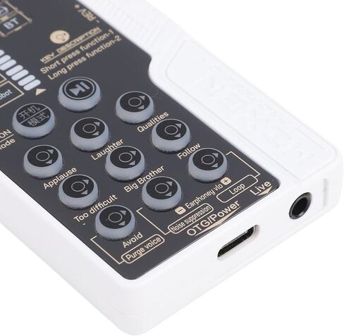 EBTOOLS Portable Voice Changer, Bluetooth Sound Card with 8 Sound Effects 10 Level Adjustment Voice Changer Audio Mixer, for Live Streaming Singing Gaming PC Phone in Saudi Arabia