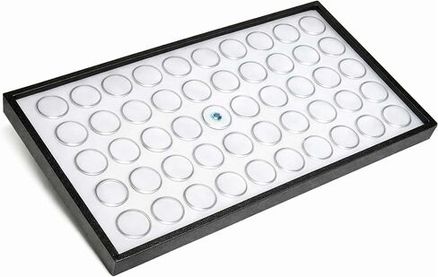 50 White Foam Gem with Stackable Tray for Gemstones, Watch Parts, Jewelry Findings Storage Organizer. Free Jewelry Polishing Cloth in Saudi Arabia