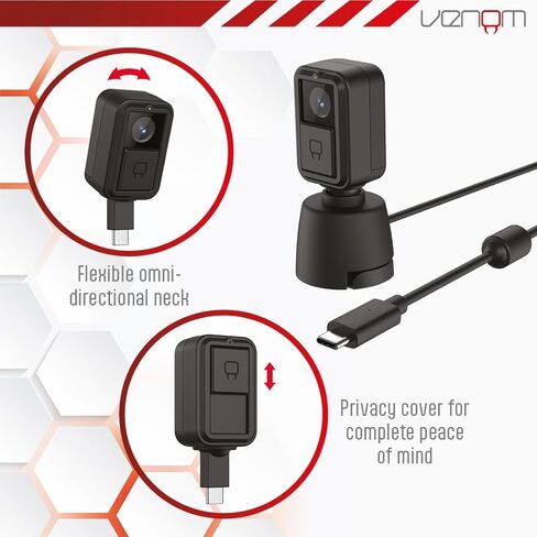 Venom USB Camera for Nintendo Switch 2 | 1080p HD 30fps Video Chat Webcam with Flexible Neck in Saudi Arabia