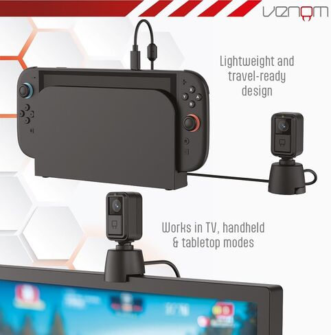Venom USB Camera for Nintendo Switch 2 | 1080p HD 30fps Video Chat Webcam with Flexible Neck in Saudi Arabia