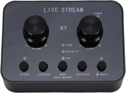 SUNGOOYUE Live Sound Card, External Voice Changer with 12 Sound Effects and Background Music Compression, for Laptop Smartphone Tablet Voice Recording Live Streaming in Saudi Arabia