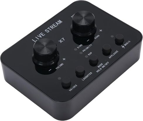 SUNGOOYUE Live Sound Card, External Voice Changer with 12 Sound Effects and Background Music Compression, for Laptop Smartphone Tablet Voice Recording Live Streaming in Saudi Arabia