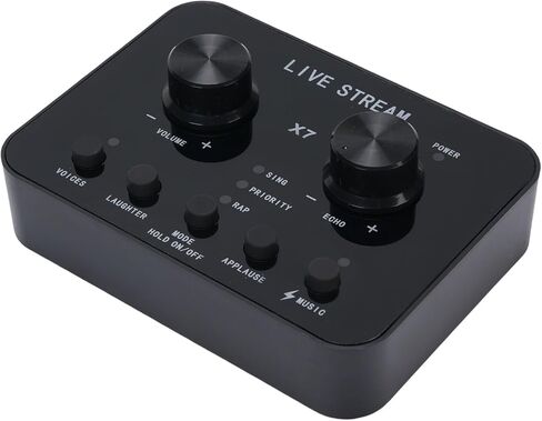 SUNGOOYUE Live Sound Card, External Voice Changer with 12 Sound Effects and Background Music Compression, for Laptop Smartphone Tablet Voice Recording Live Streaming in Saudi Arabia