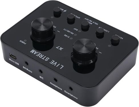 SUNGOOYUE Live Sound Card, External Voice Changer with 12 Sound Effects and Background Music Compression, for Laptop Smartphone Tablet Voice Recording Live Streaming in Saudi Arabia