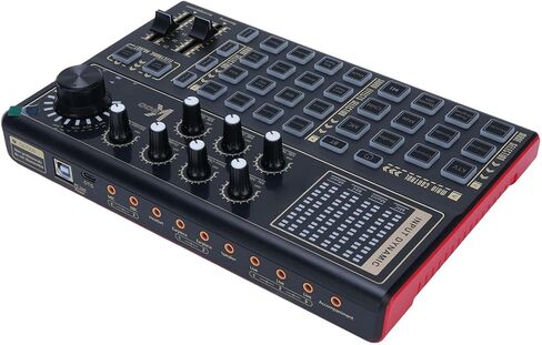 Computer Live Sound Card, Multi DJ Mixer with 12 Electric 20 Preset Effects LED Lights, for PC Game Broadcast Live Streaming Podcast in Saudi Arabia